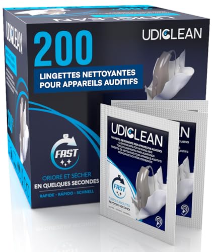 Lingettes appareils auditifs à séchage rapide Udiclean : propreté et confort individuel