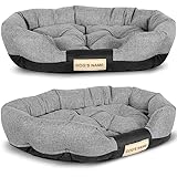 L'ensemble comprend un grand coussin matelassé. Tout pour que votre animal de compagnie se sente à l'aise. Le lit pour animaux de compagnie est facile à nettoyer. Il suffit de l'essuyer avec un chiffon humide ou de le laver en machine (sans essorage).
