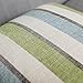 MIULEE Pack of 2 Decorative Classic Retro Stripe Throw Pillow Covers Linen Modern Farmhouse Pillow Case Green and Blue Cushion Case for Sofa Bedroom Car 18 x 18 Inch 45 x 45 cm