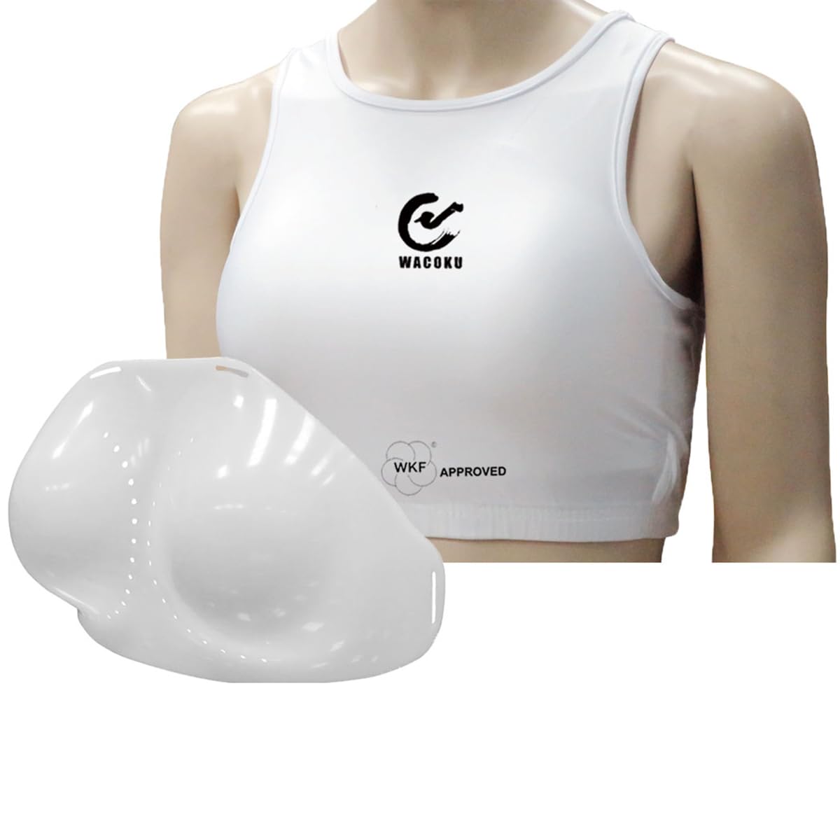 WKF Karate Competition Approved Wacoku Ladies Chest Guard Protector (Large)