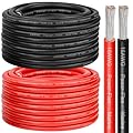 16 Gauge Marine Wire, 16 AWG Tinned Copper Electrical Wire, Boat Cable for Automotive, Solar, Car Audio, Trailer, Camper & Marine Wiring(16 AWG, 50FT Red + 50FT Black)