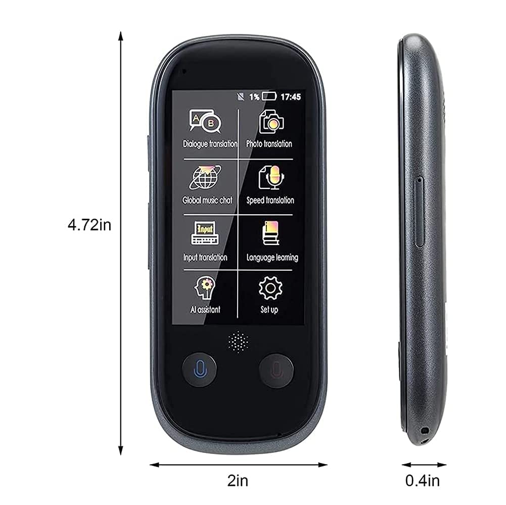 Dispositivo di traduzione vocale e Video ligente con Touch SN da 3,0 Pollici, rta 76 Lingue Tramite WiFi/Hotspot/Offline, Perfetto per Viaggi e Affari.