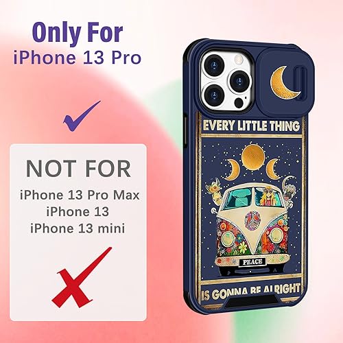 Image of Funermei (2in1 for iPhone 13 Pro Case for Women Cute Girls Phone Cover Girly Aesthetic Kawaii Bus Design with Camera Cover Funda for Apple for iPhone 13 Pro Case