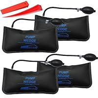 4 Montagekissen Air Pump Wedge Set Spreizkissen Pneumatikspanner Belastung bis 300kg Luftkissenheber Hebekissen Luftkeil Montagehilfe für Tür Fenster Montage Auto-Reparatur mit 2 Kunststoffkeile