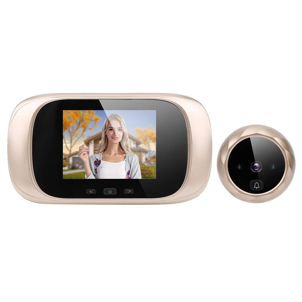 Tbest Spioncino digitale con schermo LCD TFT da 2,8 pollici, visione notturna a infrarossi, per porte da 35 a 110 mm di spessore 14-30 mm, con foro per porta ciclica