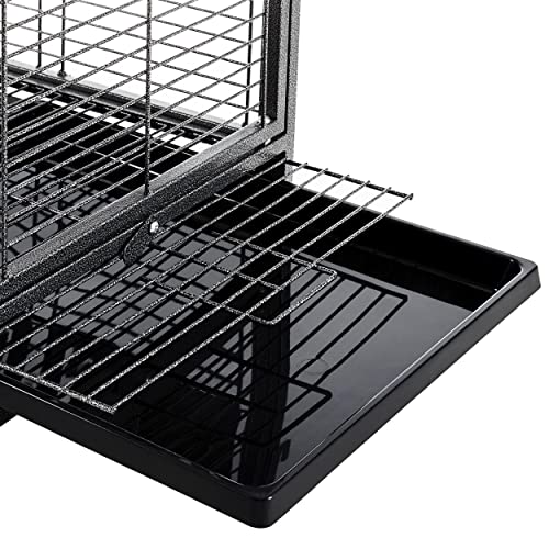 Yaheetech 25.5'' Wrought Iron Bird Travel Carrier Cage Parrot Cage with Handle Wooden Perch & Seed Guard for Small… - Image 8