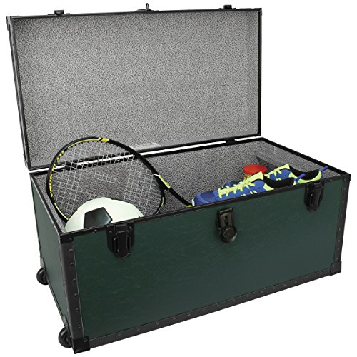 Seward Trunk Garrison Oversized Footlocker Trunk, Olive Drab Green, 31-inch (SWD5531-31)