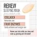 VALJEAN LABS Renew Sleeping Mask | Collagen + Fruit Enzymes | Helps to Hydrate, Soften, Exfoliate Skin Overnight | Cruelty Free, Paraben Free, Made in USA (3.5 oz)