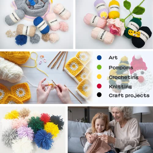 Seremel 3 Pieces Crochet Yarn Total 150G (426 Yards), 4-Ply Acrylic Yarn Skeins, Yarn For Crocheting And Knitting (Light Purple) #TOP2