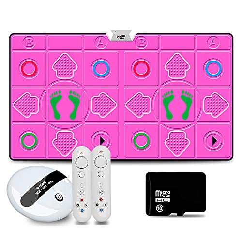 HKYMBM Elektronische Tanzmatte, Doppelfahrer Wireless Non-Slip Dancer Step Pads Sense Spiel Multi-Funktions-Tanzen Fitness Body Building 3D-Jogging Yoga-Decke,A Cover