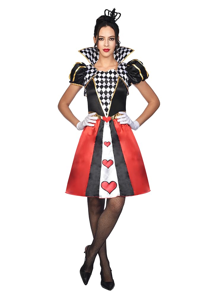 amscan 9911123 - Women's Queen of Hearts World Book Day Fancy Dress Costume Size: 10-12
