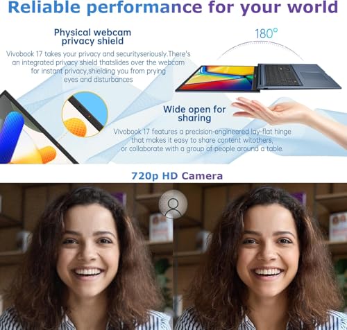 Image of ASUS Vivobook 17.3 inch Laptop with Office 365 for The Web | Full HD Display | Intel 6-Core Processor | 40GB RAM, 1TB SSD| Wireless Earbuds| HDMI & USB-C | Windows 11