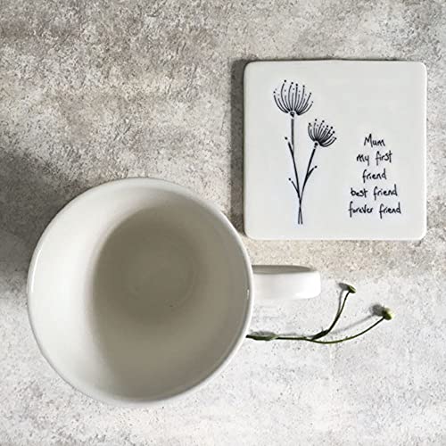 East of India Square Porcelain Coaster - Mum my first friend best friend forever friend | - Image 2
