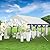 PHI VILLA 26'x13' Outdoor Heavy Duty Party Tent Large Commercial Canopy Wedding Event Tent Shelter Canopy Carport with Removable Sidewalls & 3 Storage Bags for Patio Outdoor Garden Events, Blue