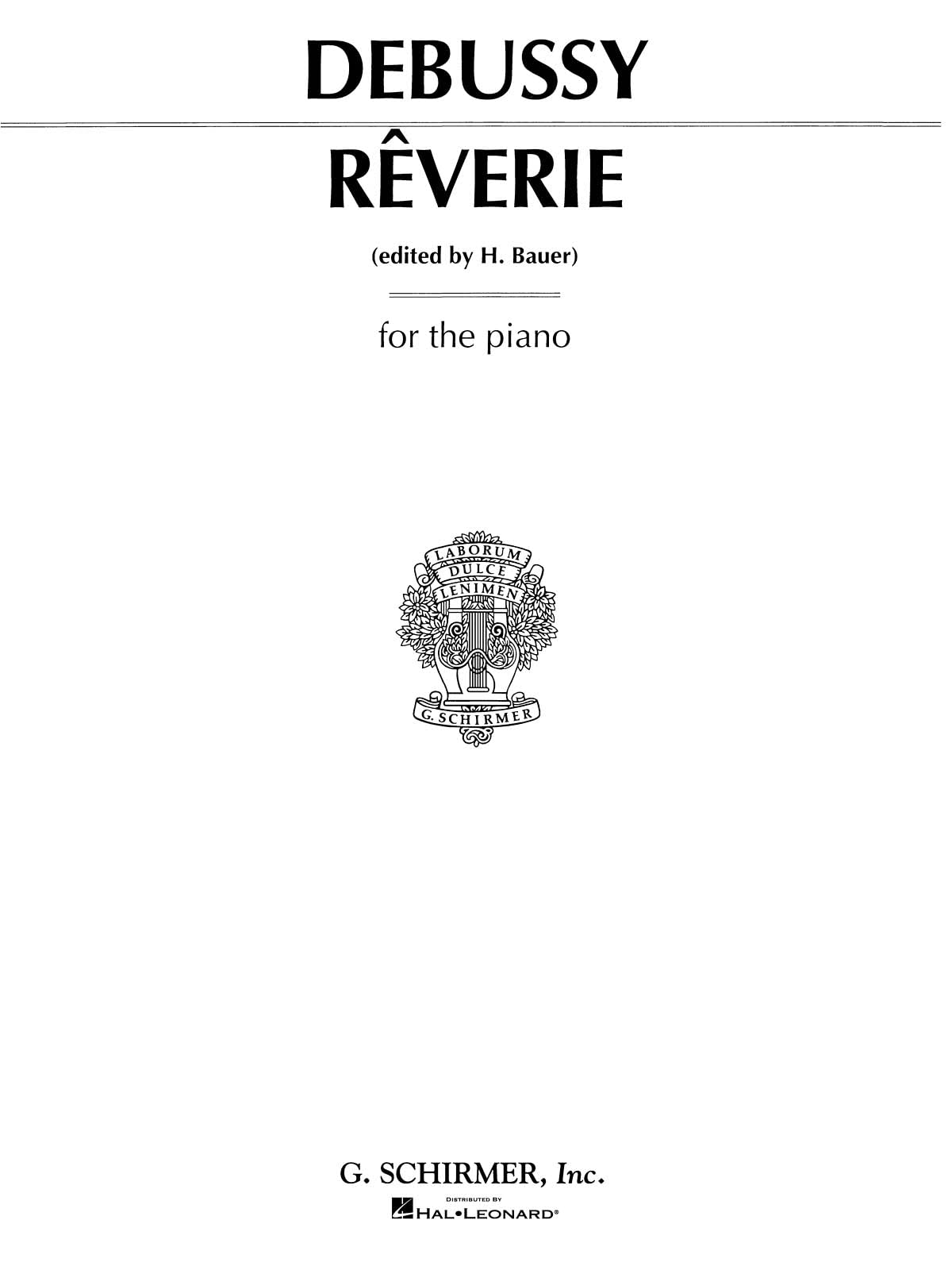 Claude Debussy Reverie (Piano) Pf: Piano Solo