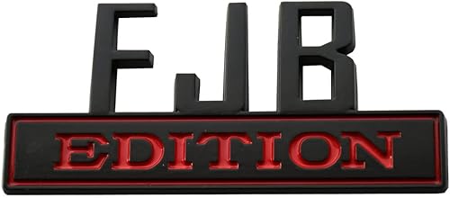 Miniatura 5 de 2 piezas de emblemas de la edición FJB para parachoques de coche, insignia de repuesto con adhesivo fuerte 3M (cromado)