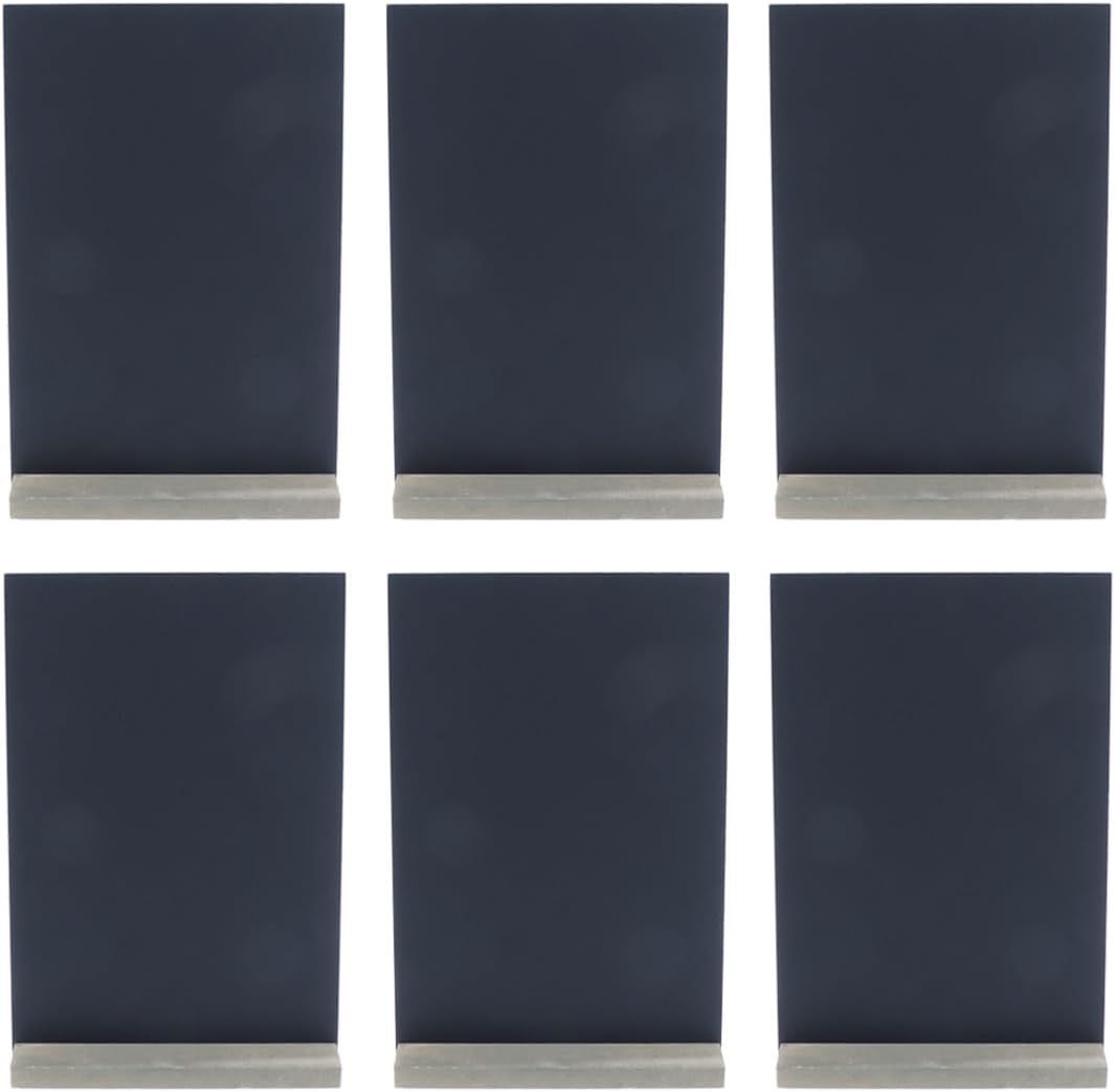Portable Mini Blackboard 6pcs Wooden Message Board Double Sided