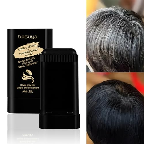 Image of 3 Pack Instant Root Touch-Up Stick(Black+Coffee+Brownish Black): 2-in-1 Temporary Hair Color Comb Set for Gray Coverage, Washable in One Shampoo & Gentle