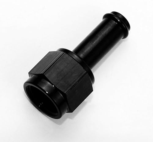 Miniatura 5 de BESULEN 6AN hembra a manguera de púas de 516 pulgadas, adaptador de manguera de combustible hembra giratoria recta, aleación de aluminio de conexión