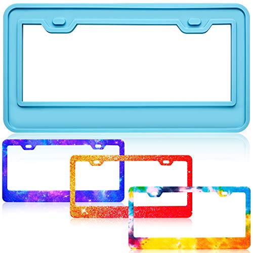 License Plate Frame Silicone Mold DIY License Plate Resin Mold Epoxy Frame Mold for DIY Handmade Crafts