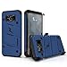 Samsung Galaxy S8 Case, Zizo [Bolt Series] w/ [Galaxy S8 Screen Protector] Kickstand [12 ft. Military Grade Drop Tested] Holster Belt Clip - Galaxy S8 Blue/Black