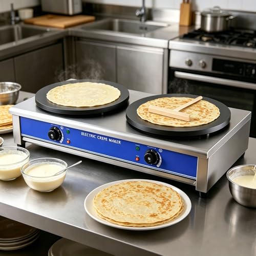 ylpddmm Professional Crepera Crepa Maker Machine DoubleHead