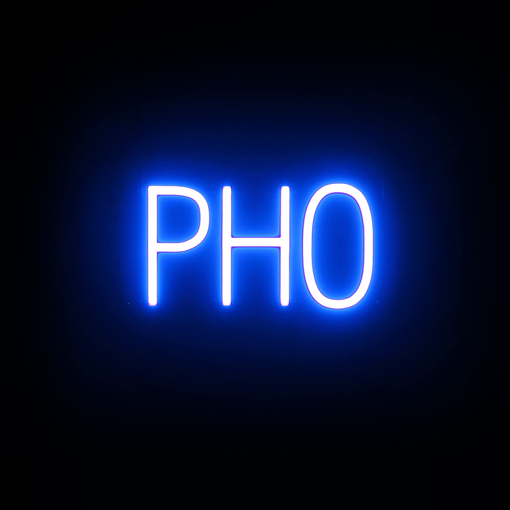 SpellBrite LED Neon PHO Sign for Business - Blue, 13" x 6"