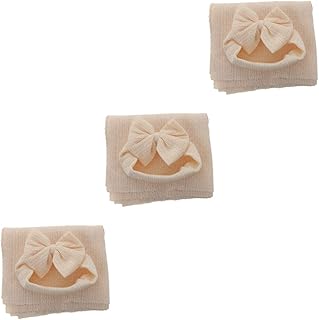 Kisangel 3 Conjuntos Recém-Nascido Envoltório De Poliéster Arco Terno Branco Europeu E Americano Bebê