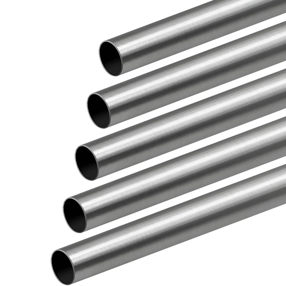 JoyTube 3/16" OD 304 Stainless Steel Tube 12" Length 1/25" Wall Thickness Weldable Tubing Round Metal Straight Pipe for Industry,Construction, DIY,