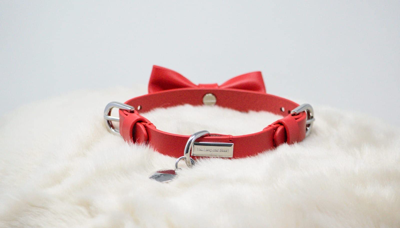 Collier en cuir pour petits chiens rouge Boutique pour les promenades quotidiennes