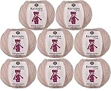 Kartopu Amigurumi and Baby Cotton Knitting Rope,Specially Produced for Amigurumi Lovers,(8Pack)Skein(Ball) 1.76 Oz (50g) (Beige 793)