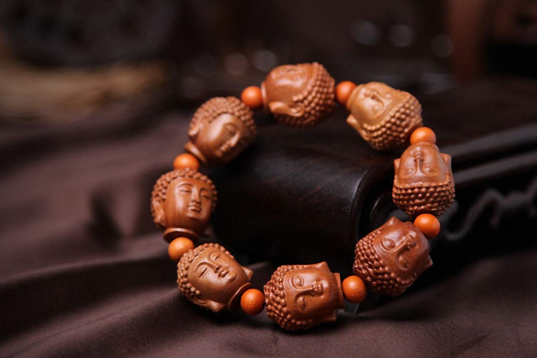 Bracciale Rigido Intagliato a Mano in Legno Naturale