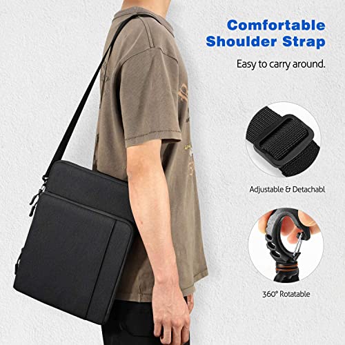 Dadanism 13.3 Inch Tablet Sleeve Shoulder Bag Carrying Case for New MacBook Neo 13" 2026, MacBook Air M5/M4 13", iPad Air M4/M3 13", iPad Pro M5/M4 13", Galaxy Tab S10+/S9 FE+/S9+ 12.4", Black & Gray by Dadanism - Image 6