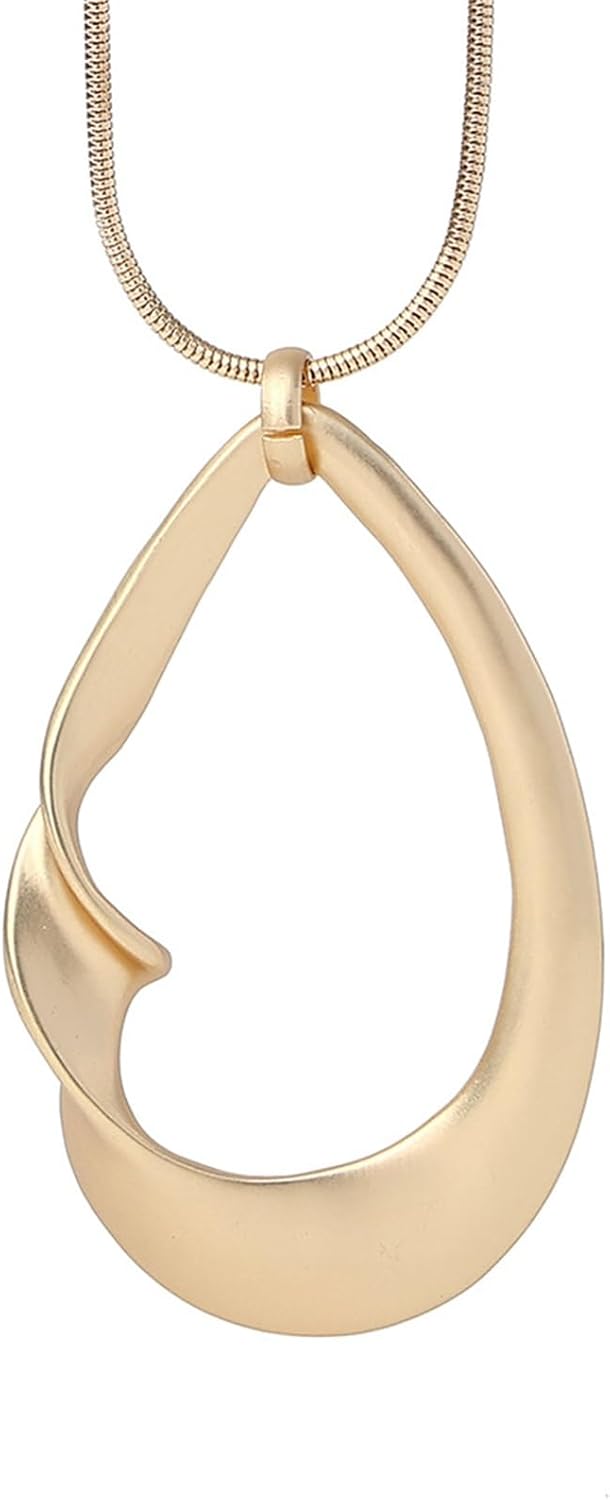 Women's Long Necklace Pendant Sweater Chain Ladies Long Women Jewellery Vintage Simple Necklace for Sweater, Dress