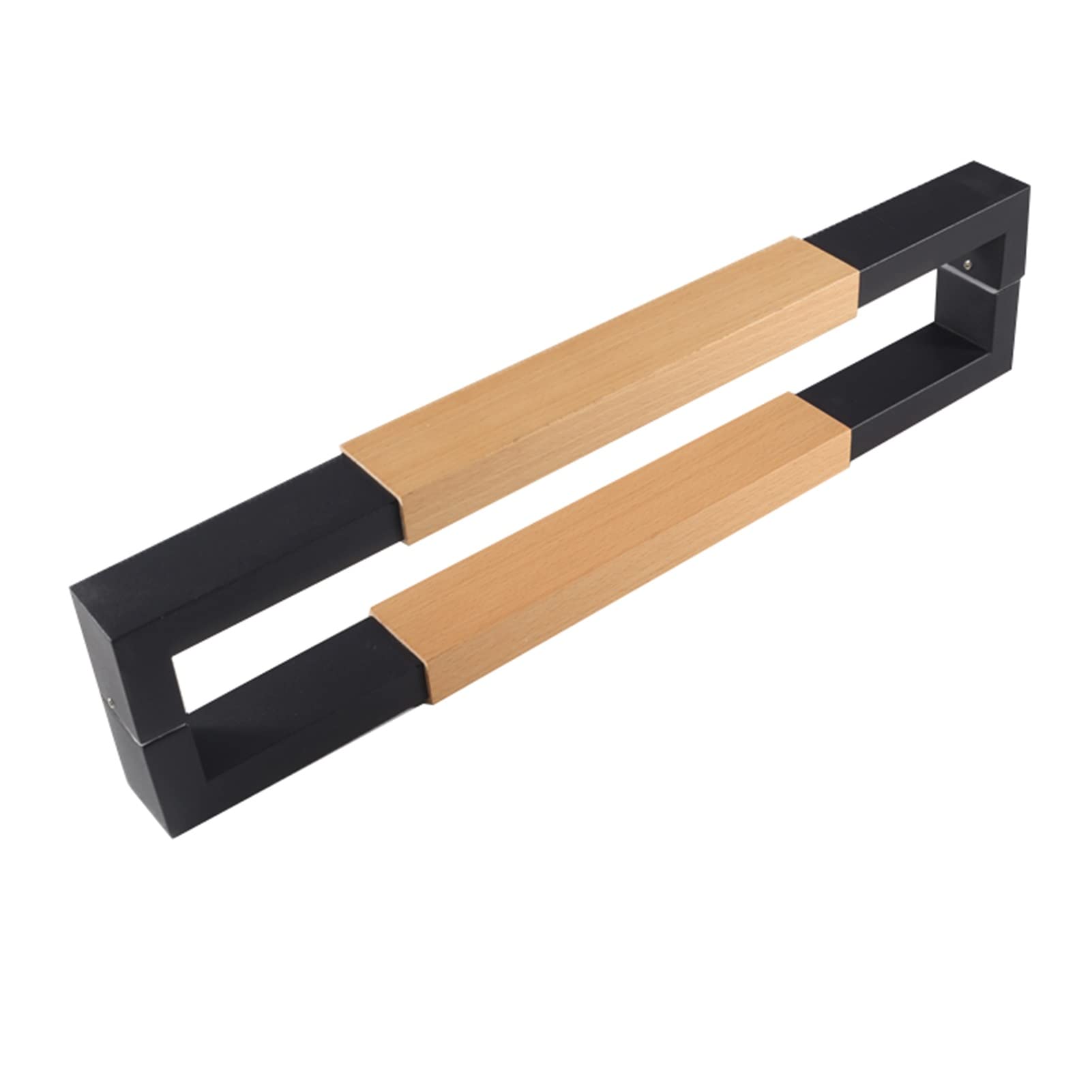 Poignée de porte coulissante double face en bois naturel de 24" à 59"
