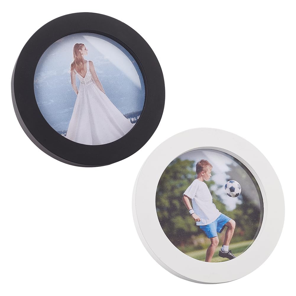 Fotolijst - Zwart - Halfrond met zichtbare houtnerf