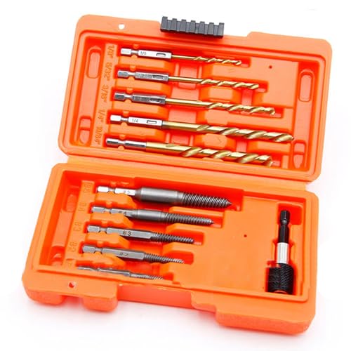 Screw Extractor and Drill Bits Set Screw Remover Reverse Drill Bits Extractor for Removing Screws