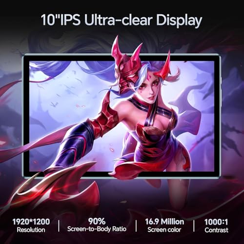 Image of M6 Android 15 Tablet, 10 inch IPS Touchscreen, Octa-Core Processor, 16GB RAM + 256GB ROM, 13MP+5MP Dual Camera, 8000mAh Battery, Dual-Band 5G WiFi