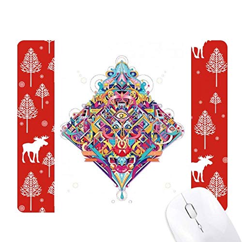 Cartes de noel souris des bois géométrique diamond pour écrire vos voeux familiaux