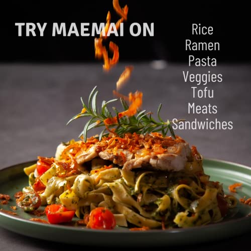Maemai Crispy Onions & Garlic Flakes - Keto, Healthy Spicy Seasoning, Salad Toppings, Fried Onions - Ramen, Rice Seasoning, Vegan, Low Carb | 75G (Contains Silica Pack) #TOP7