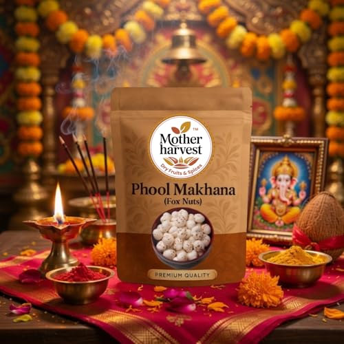 Image of Mother harvest Prasadam Makhana Phool Makhana | Foxnuts, Lotus Puffs | Crunchy Makhana | Healthy Snacking & Fasting - 200gm