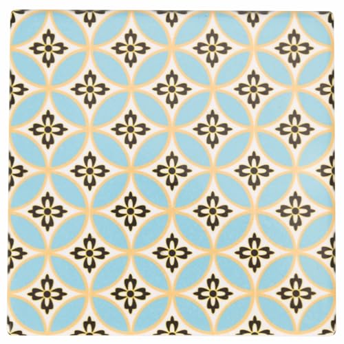 Valladolid Deko-Fliese 11 x 11 cm, aus Keramik, Korkboden, 4 Stück