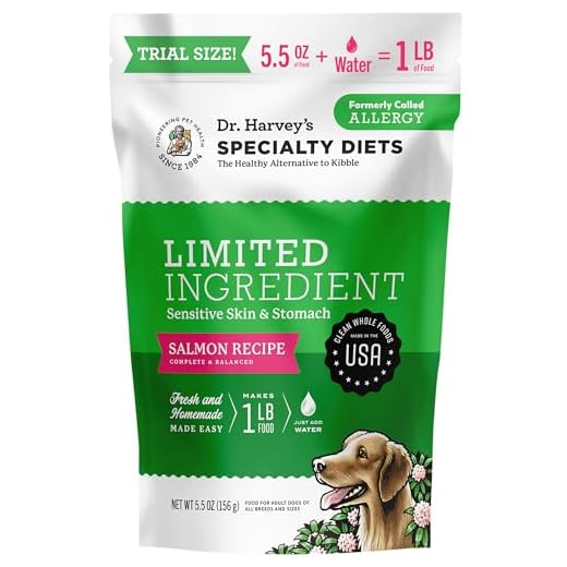 Dr. Harvey's Specialty Diet Limited Ingredient - Grain Free Dog Food for Dogs with Sensitivities - Salmon Recipe (Trial Size, 5.5 oz)