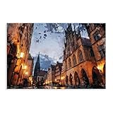 BQUWR Münster-Poster auf Leinwand, Wandkunstdruck, Bild, 
