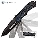 Smith & Wesson Black Ops Folding Knife with 3.4in Tanto Point Blade, Aluminum Handle, Stainless Steel, For Tactical, Survival and EDC