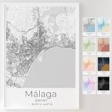 Mapdify Málaga personalisiertes Stadtposter, dein 