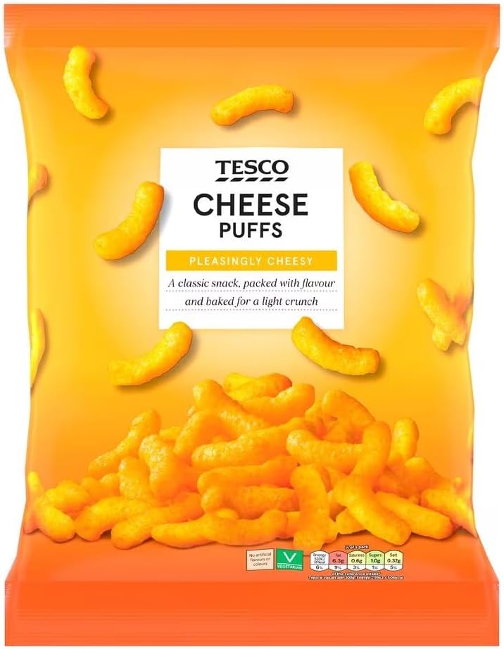 Cheese Snacks Variety Pack, Cheese Puffs Snack 150g X 5 Pack, Cheese flavour maize snacks, packed with flavour and baked for a light crunch, Suitable for Vegetarians