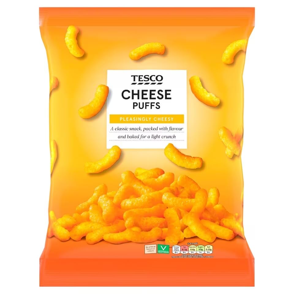 Cheese Snacks Variety Pack, Cheese Puffs Snack 150g X 5 Pack, Cheese flavour maize snacks, packed with flavour and baked for a light crunch, Suitable for Vegetarians