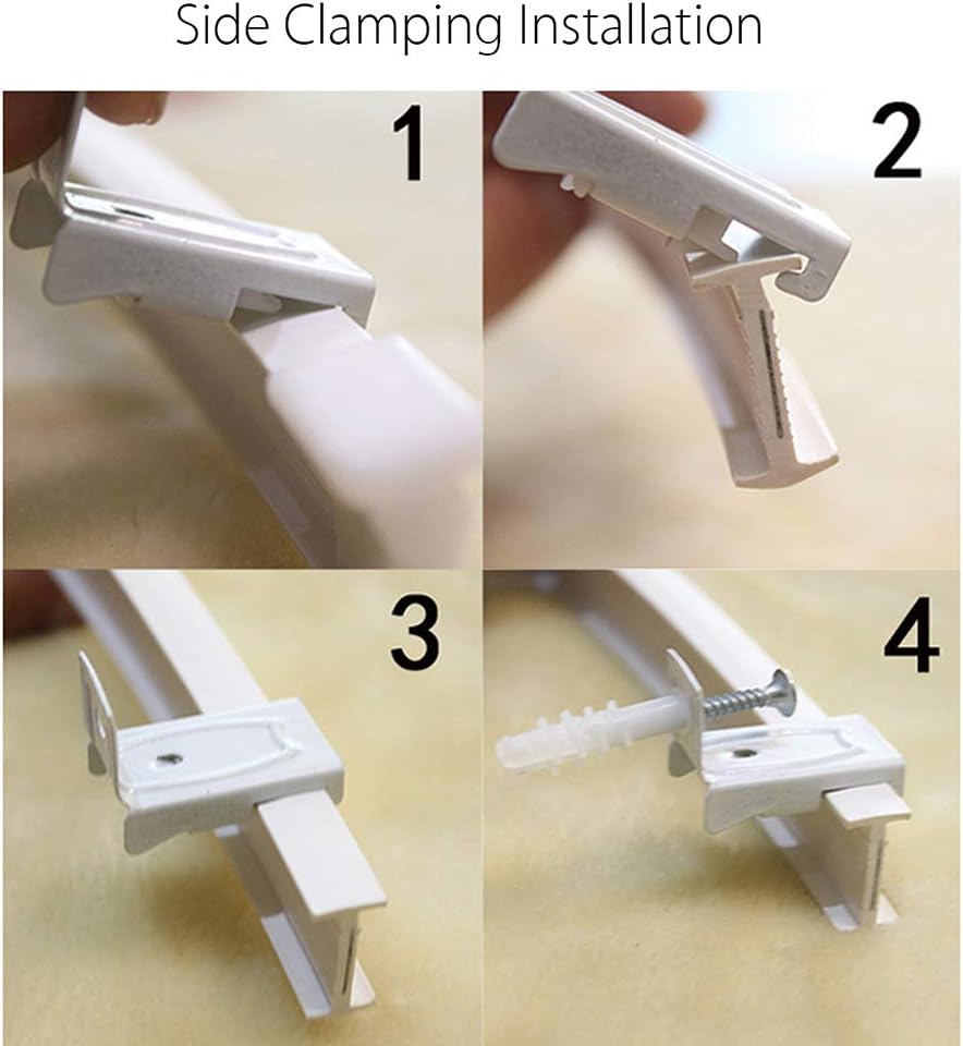 SinseD Curtain Rail Track,Curtain Track Flexible Ceiling Mounted Curtain Track Rail Straight Slide Windows Balcony Plastic Bendable Home Window Decor Accessories, 4500mm