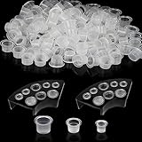Tattoo Ink Caps Kit - Beoncall 300pcs Tattoo Ink Cups Tattoo SML Size Mixed and 2pcs Tattoo ink Holders Ink Caps Tattoo Tattoo Cups 100pcs Small 100pcs Medium 100pcs Large ink cups Tattoo Accessories